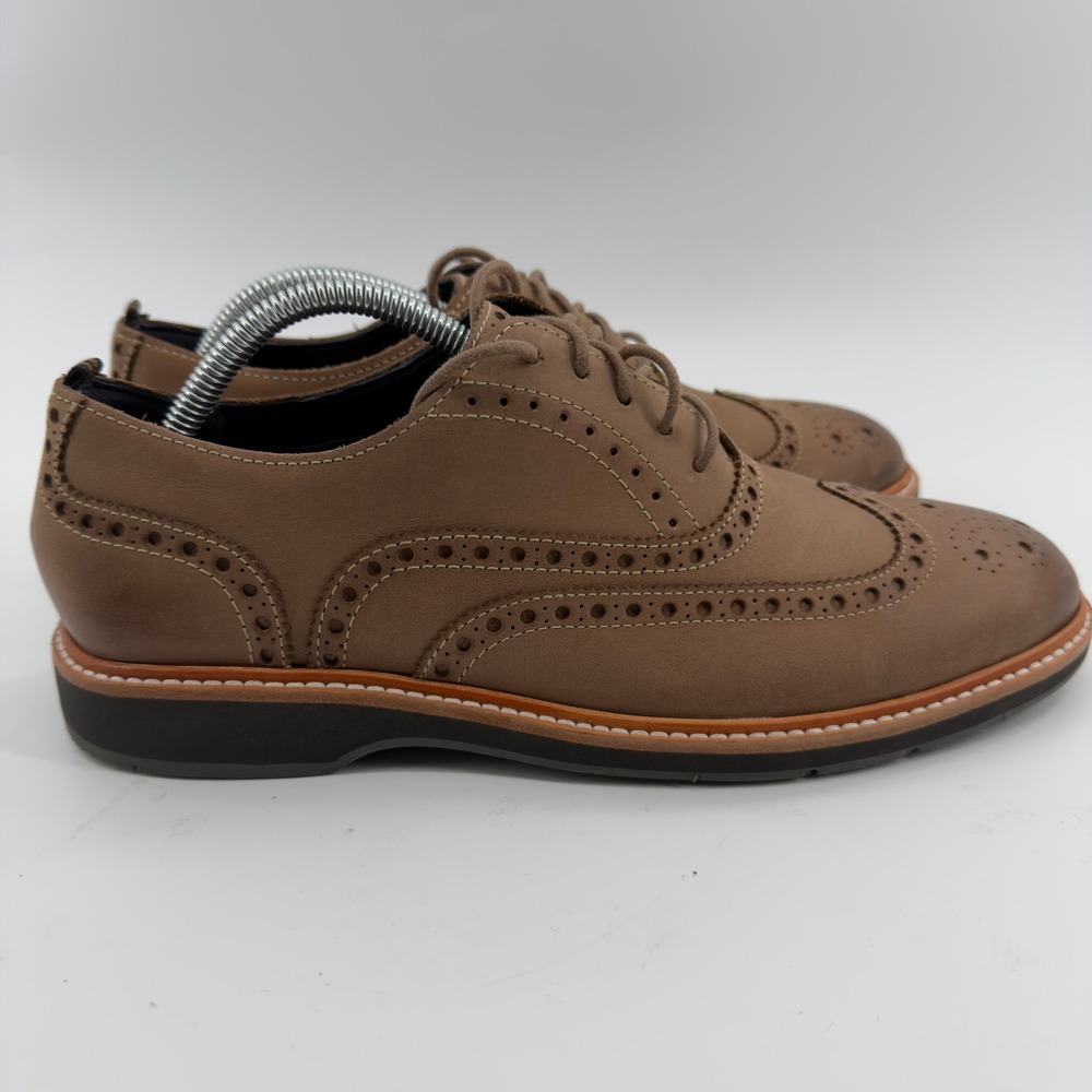 Cole Haan Grand.OS Mens Wingtip Oxford Shoes Tan Leather Size 8.5 M